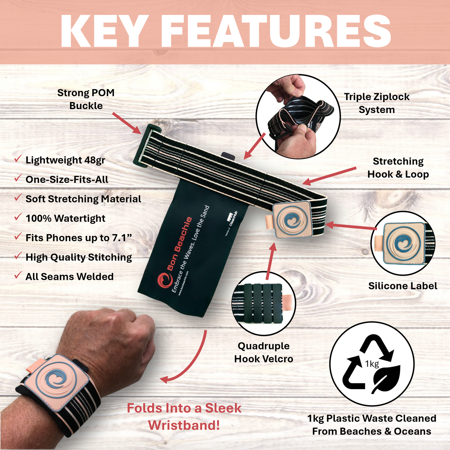 The Watertight Wristband Phone Pouch